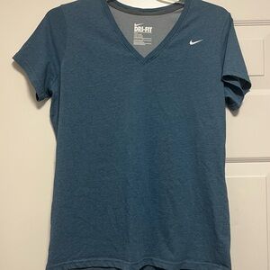 Nike Blue Dri-FIT Slim Fit Tee Shirt Plus Size 1X